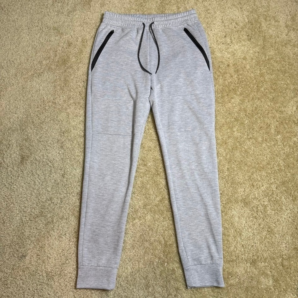 Southpole Sweatpants Mens Medium Gray Joggers Elastic Waist Pockets Logo